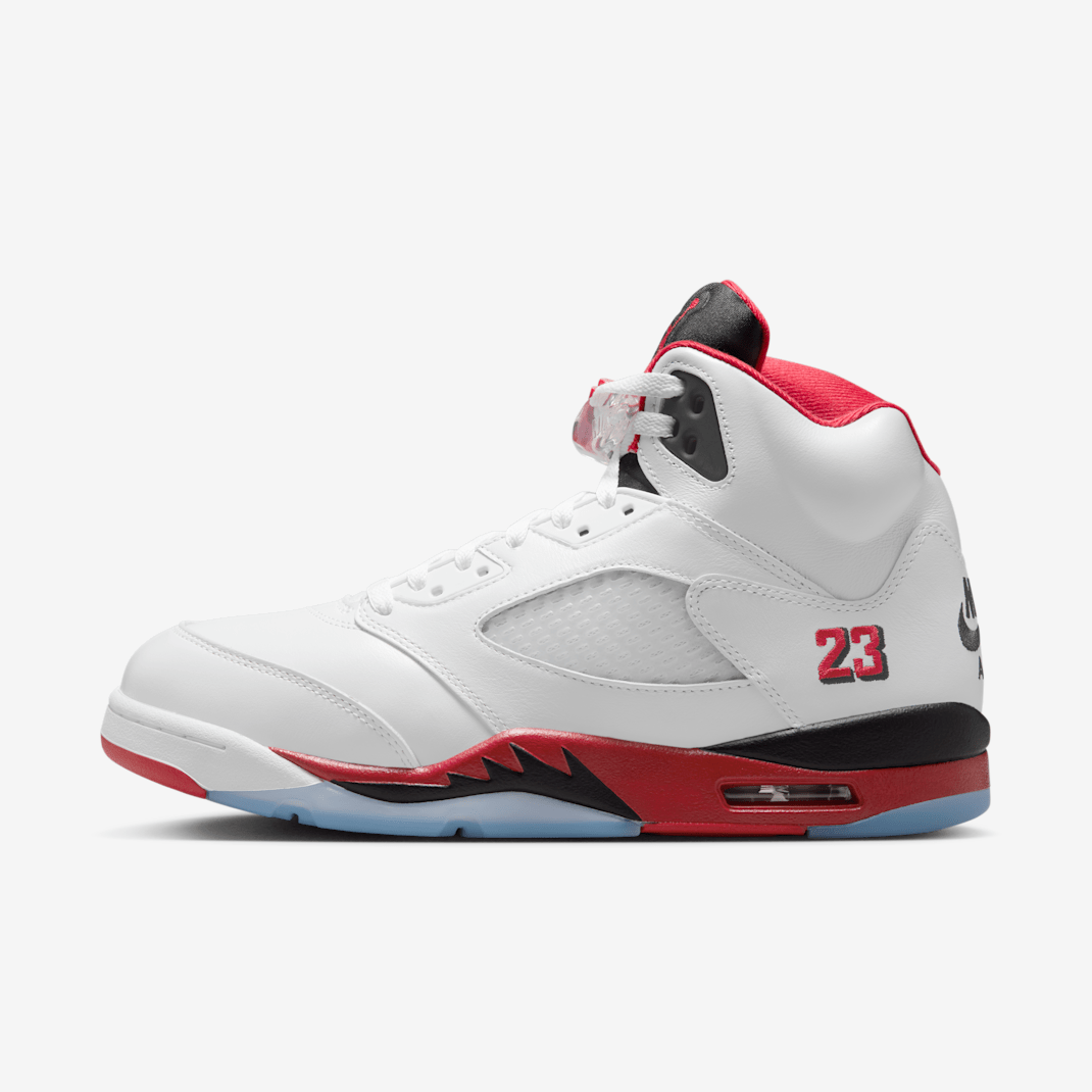 White/Black/Fire Red